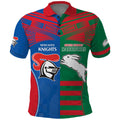 Custom Knights and Rabbitohs Rugby Polo Shirt Sporty Style