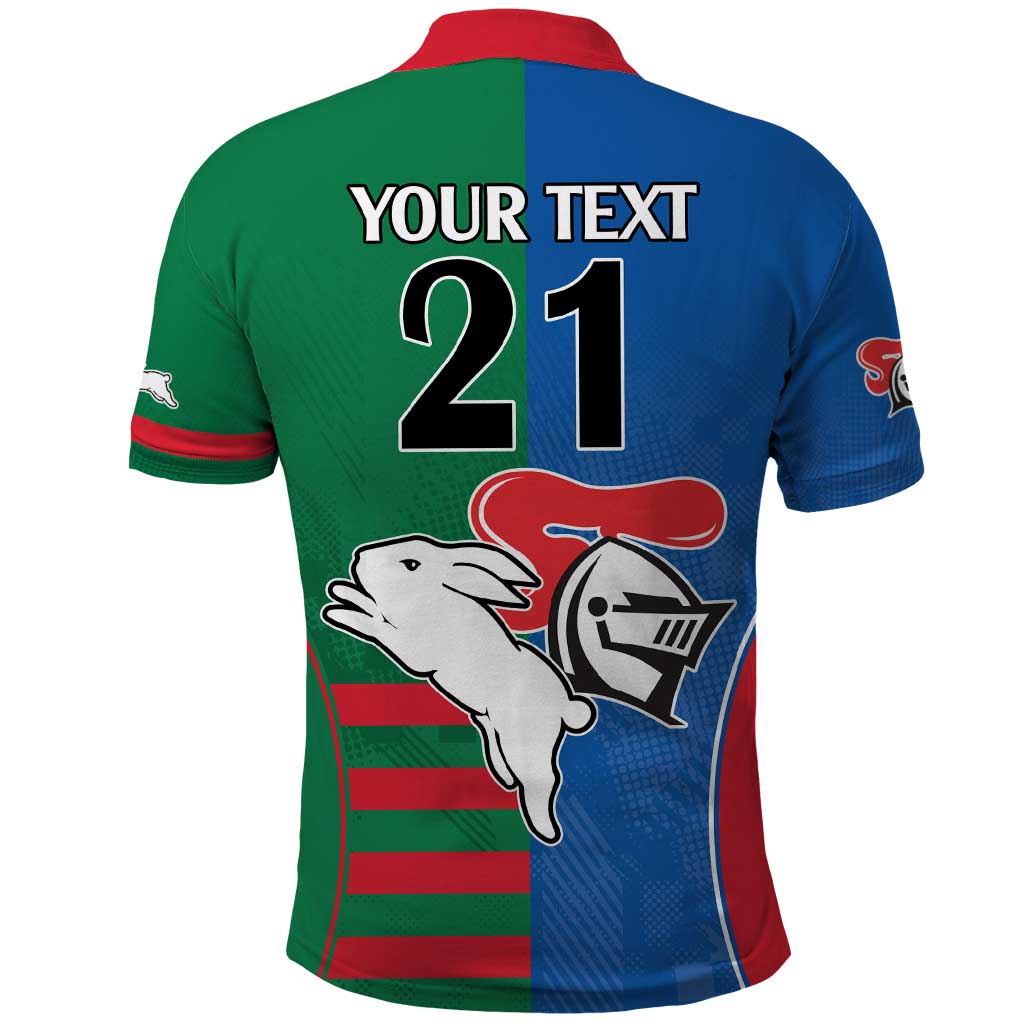 Custom Knights and Rabbitohs Rugby Polo Shirt Sporty Style