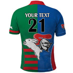 Custom Knights and Rabbitohs Rugby Polo Shirt Sporty Style
