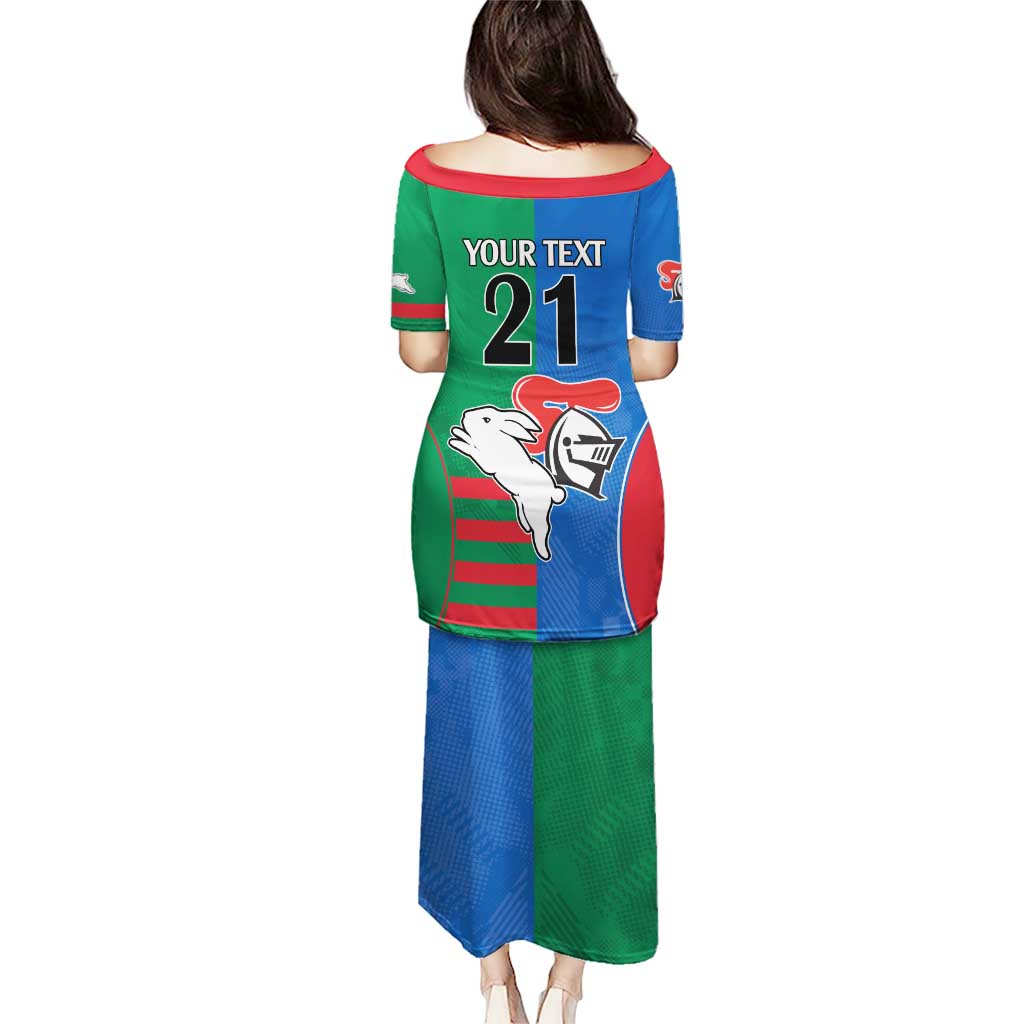 Custom Knights and Rabbitohs Rugby Puletasi Sporty Style
