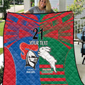 Custom Knights and Rabbitohs Rugby Quilt Sporty Style