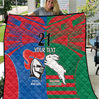 Custom Knights and Rabbitohs Rugby Quilt Sporty Style