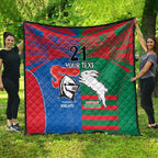 Custom Knights and Rabbitohs Rugby Quilt Sporty Style