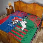 Custom Knights and Rabbitohs Rugby Quilt Sporty Style