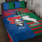 Custom Knights and Rabbitohs Rugby Quilt Bed Set Sporty Style