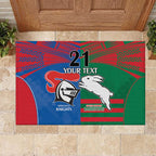 Custom Knights and Rabbitohs Rugby Rubber Doormat Sporty Style