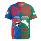 Custom Knights and Rabbitohs Rugby Rugby Jersey Sporty Style