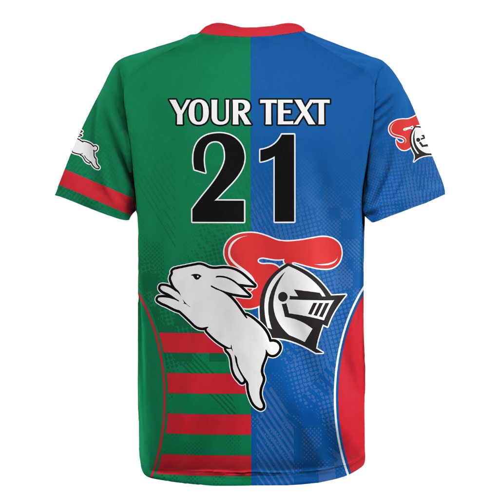 Custom Knights and Rabbitohs Rugby Rugby Jersey Sporty Style