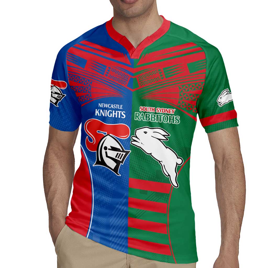Custom Knights and Rabbitohs Rugby Rugby Jersey Sporty Style