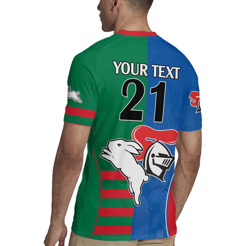 Custom Knights and Rabbitohs Rugby Rugby Jersey Sporty Style