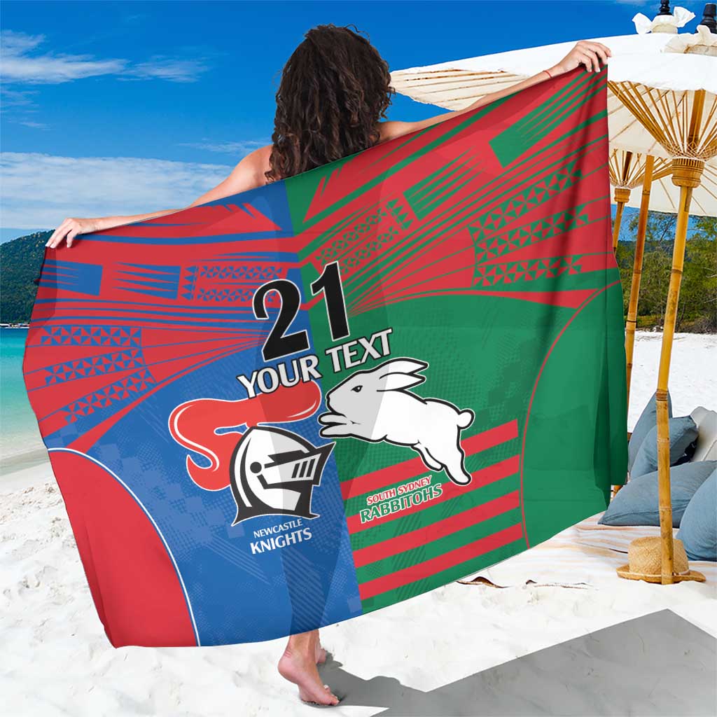 Custom Knights and Rabbitohs Rugby Sarong Sporty Style