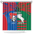 Custom Knights and Rabbitohs Rugby Shower Curtain Sporty Style