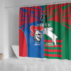 Custom Knights and Rabbitohs Rugby Shower Curtain Sporty Style