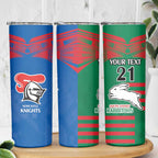 Custom Knights and Rabbitohs Rugby Skinny Tumbler Sporty Style