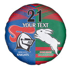 Custom Knights and Rabbitohs Rugby Spare Tire Cover Sporty Style