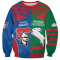 Custom Knights and Rabbitohs Rugby Sweatshirt Sporty Style