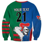 Custom Knights and Rabbitohs Rugby Sweatshirt Sporty Style