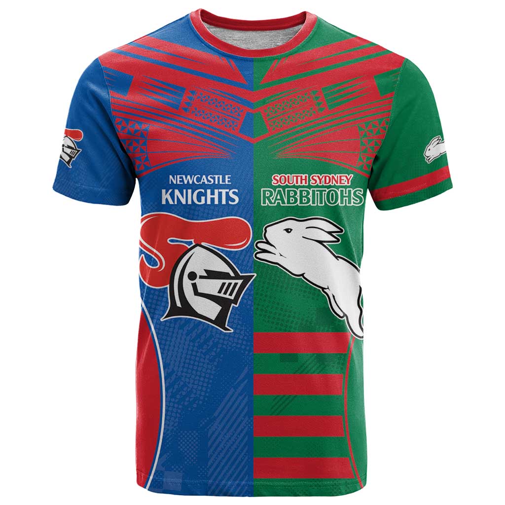Custom Knights and Rabbitohs Rugby T Shirt Sporty Style