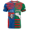 Custom Knights and Rabbitohs Rugby T Shirt Sporty Style