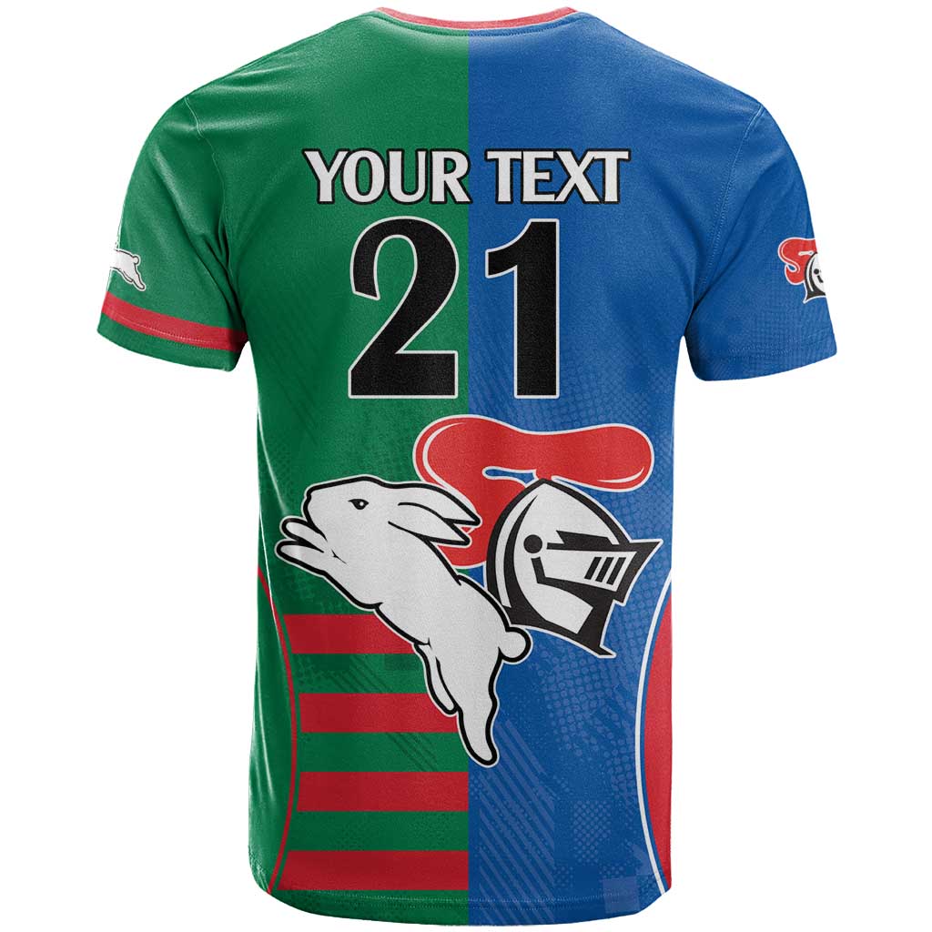 Custom Knights and Rabbitohs Rugby T Shirt Sporty Style