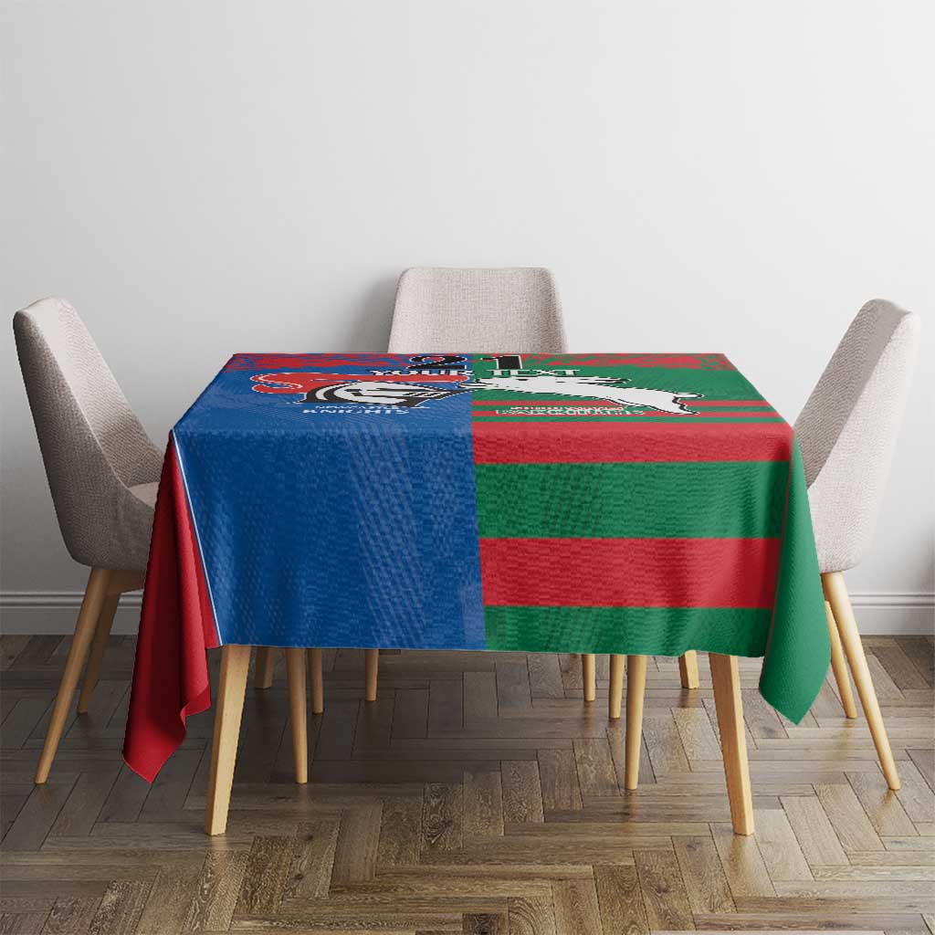 Custom Knights and Rabbitohs Rugby Tablecloth Sporty Style