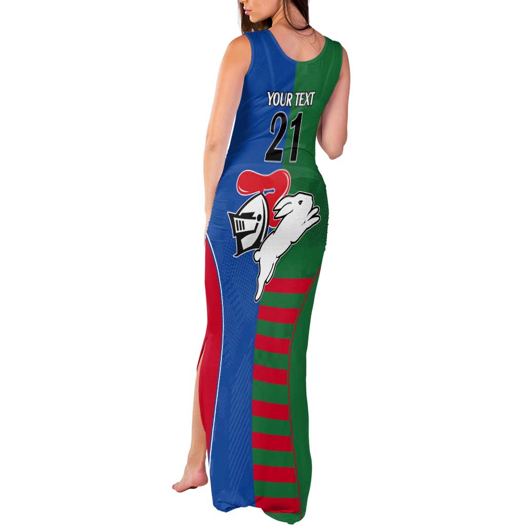 Custom Knights and Rabbitohs Rugby Tank Maxi Dress Sporty Style
