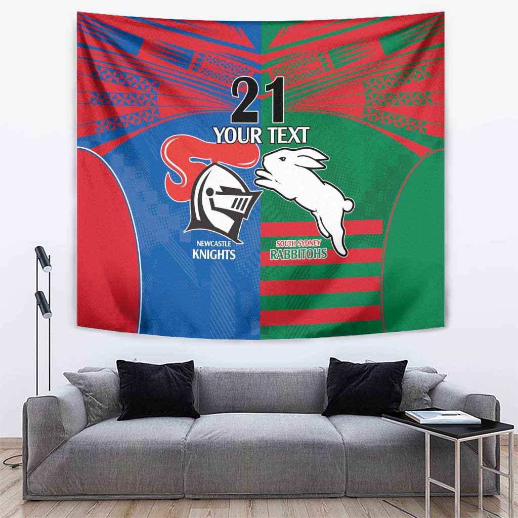 Custom Knights and Rabbitohs Rugby Tapestry Sporty Style