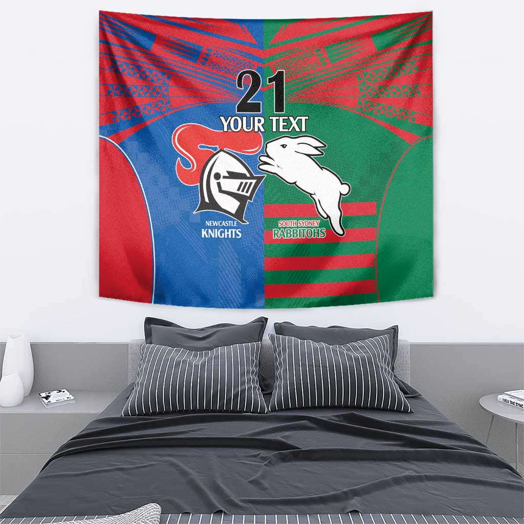 Custom Knights and Rabbitohs Rugby Tapestry Sporty Style