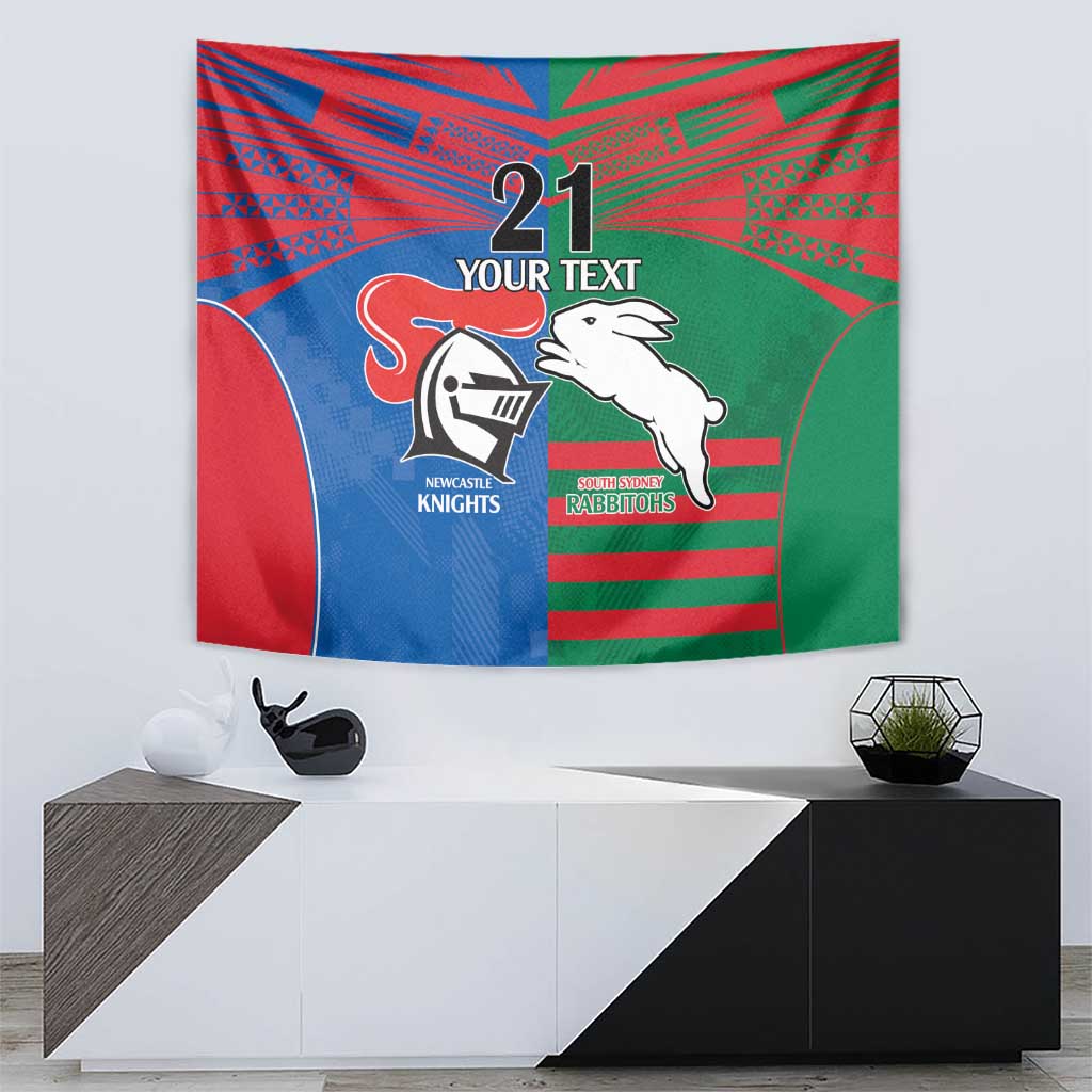 Custom Knights and Rabbitohs Rugby Tapestry Sporty Style