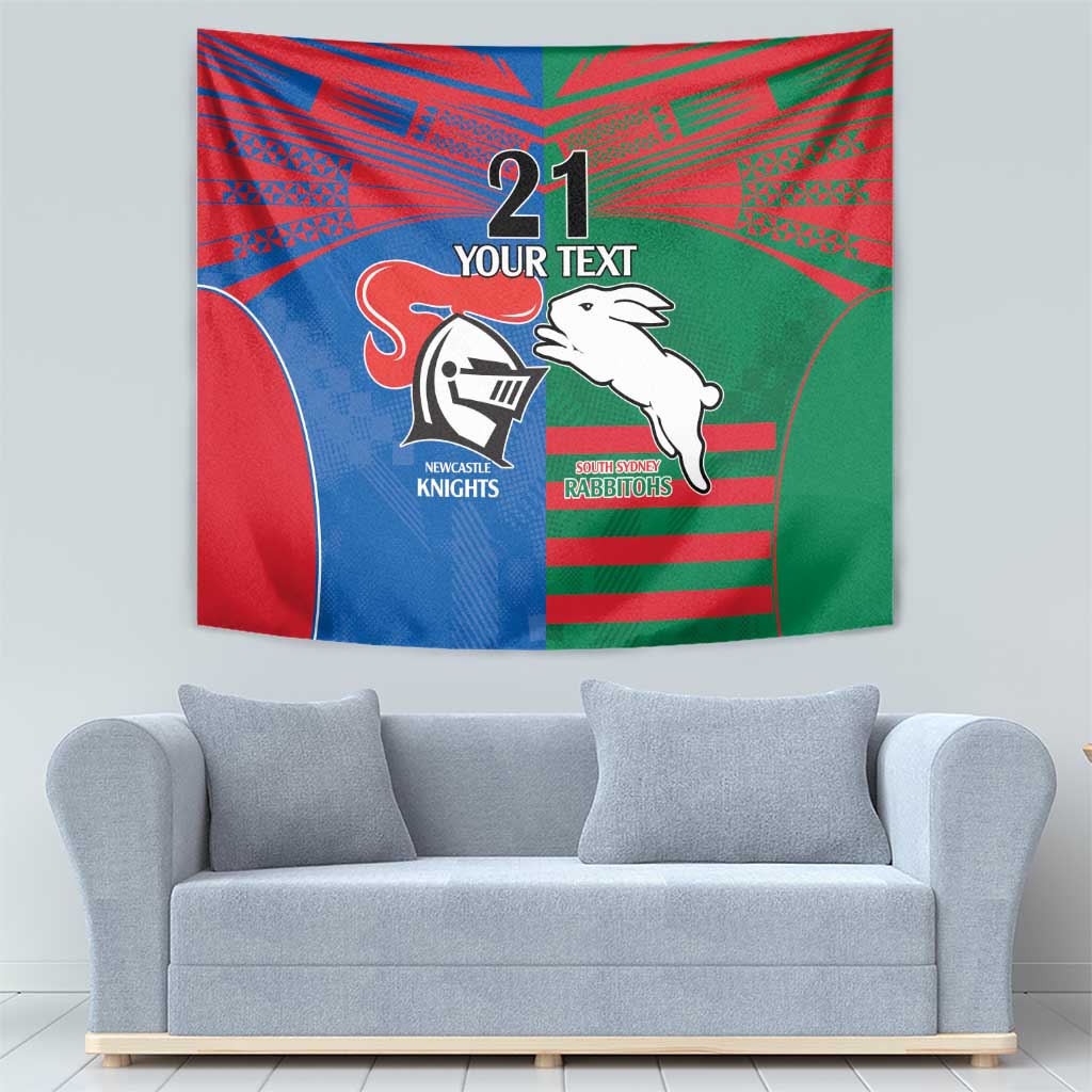 Custom Knights and Rabbitohs Rugby Tapestry Sporty Style