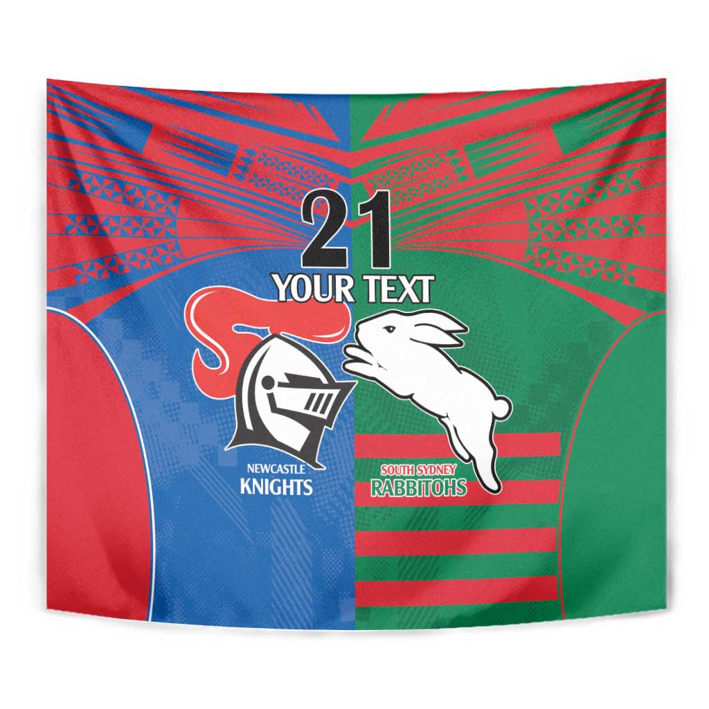 Custom Knights and Rabbitohs Rugby Tapestry Sporty Style