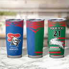 Custom Knights and Rabbitohs Rugby Tumbler Cup Sporty Style