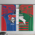 Custom Knights and Rabbitohs Rugby Window Curtain Sporty Style