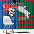 Custom Knights and Rabbitohs Rugby Window Curtain Sporty Style