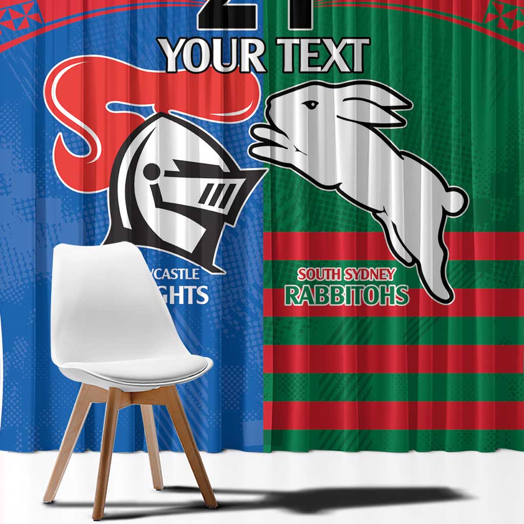 Custom Knights and Rabbitohs Rugby Window Curtain Sporty Style