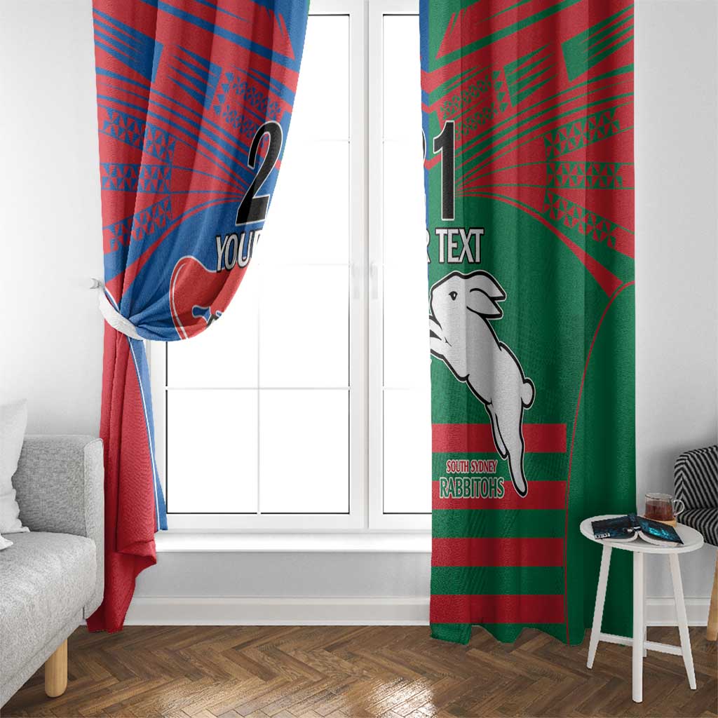 Custom Knights and Rabbitohs Rugby Window Curtain Sporty Style