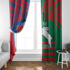 Custom Knights and Rabbitohs Rugby Window Curtain Sporty Style