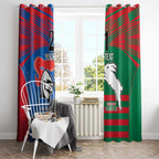 Custom Knights and Rabbitohs Rugby Window Curtain Sporty Style