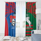 Custom Knights and Rabbitohs Rugby Window Curtain Sporty Style