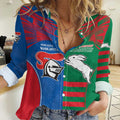 Custom Knights and Rabbitohs Rugby Women Casual Shirt Sporty Style