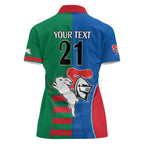 Custom Knights and Rabbitohs Rugby Women Polo Shirt Sporty Style