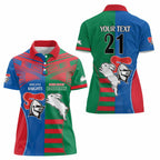 Custom Knights and Rabbitohs Rugby Women Polo Shirt Sporty Style