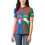 Custom Knights and Rabbitohs Rugby Women Polo Shirt Sporty Style