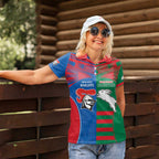 Custom Knights and Rabbitohs Rugby Women Polo Shirt Sporty Style