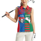 Custom Knights and Rabbitohs Rugby Women Sleeveless Polo Shirt Sporty Style