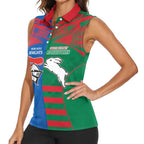 Custom Knights and Rabbitohs Rugby Women Sleeveless Polo Shirt Sporty Style