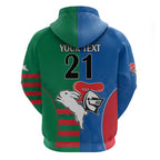 Custom Knights and Rabbitohs Rugby Zip Hoodie Sporty Style