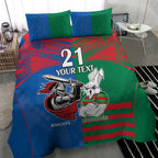 Custom Knights and Rabbitohs Mascot Together Bedding Set