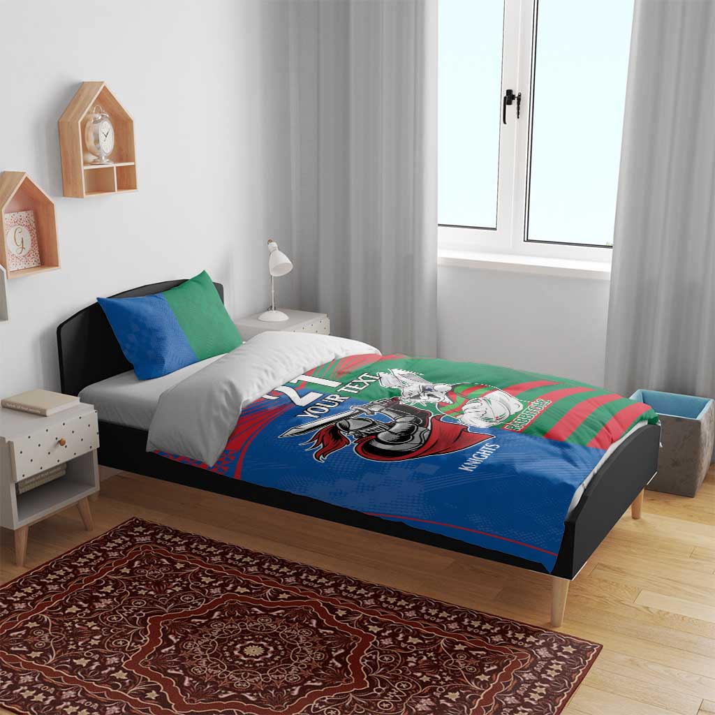 Custom Knights and Rabbitohs Mascot Together Bedding Set