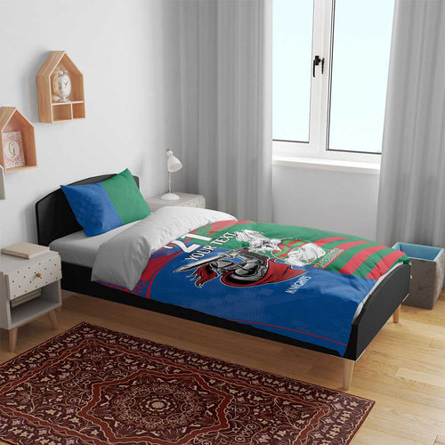 Custom Knights and Rabbitohs Mascot Together Bedding Set